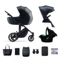 Kinderkraft 3-in-1 Mink Pro Prime 2 Travel System with Car Seat - Venezian Black